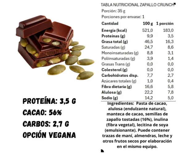 Tabla Zapallo Crunch Caja San Valentín – 4 Sabores Zerozo